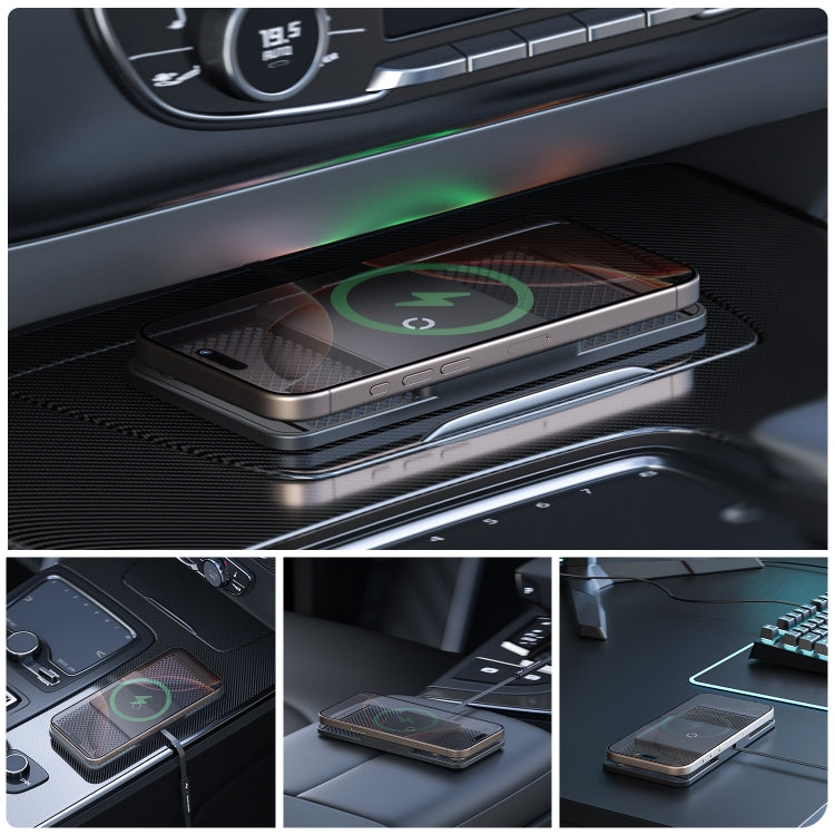 Avoid Camera Universal Car Wireless Charger Anti-slip Mat, USB Interface 1m, USB Interface 0.3m, TYPEC Interface 1m, TYPEC Interface 0.3m