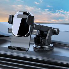 Load image into Gallery viewer, Car Suction Cup Dashboard Automatic Lock Mobile Phone Holder, Glossy Telescopic Base, Glossy Waterfall Base, Brushed Telescopic Base, Brushed Waterfall Base, Black Air Outlet, Orange Air Outlet, Black Telescopic, Orange Telescopic, Black Waterfall     ...