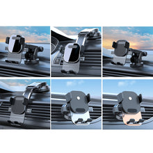 Load image into Gallery viewer, Car Suction Cup Dashboard Automatic Lock Mobile Phone Holder, Glossy Telescopic Base, Glossy Waterfall Base, Brushed Telescopic Base, Brushed Waterfall Base, Black Air Outlet, Orange Air Outlet, Black Telescopic, Orange Telescopic, Black Waterfall     ...
