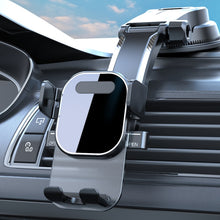 Load image into Gallery viewer, Car Suction Cup Dashboard Automatic Lock Mobile Phone Holder, Glossy Telescopic Base, Glossy Waterfall Base, Brushed Telescopic Base, Brushed Waterfall Base, Black Air Outlet, Orange Air Outlet, Black Telescopic, Orange Telescopic, Black Waterfall     ...