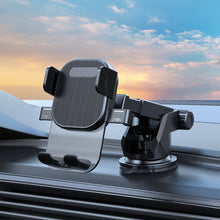 Load image into Gallery viewer, Car Suction Cup Dashboard Automatic Lock Mobile Phone Holder, Glossy Telescopic Base, Glossy Waterfall Base, Brushed Telescopic Base, Brushed Waterfall Base, Black Air Outlet, Orange Air Outlet, Black Telescopic, Orange Telescopic, Black Waterfall     ...