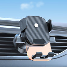 Load image into Gallery viewer, Car Suction Cup Dashboard Automatic Lock Mobile Phone Holder, Glossy Telescopic Base, Glossy Waterfall Base, Brushed Telescopic Base, Brushed Waterfall Base, Black Air Outlet, Orange Air Outlet, Black Telescopic, Orange Telescopic, Black Waterfall     ...