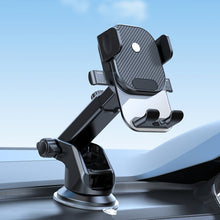 Load image into Gallery viewer, Car Suction Cup Dashboard Automatic Lock Mobile Phone Holder, Glossy Telescopic Base, Glossy Waterfall Base, Brushed Telescopic Base, Brushed Waterfall Base, Black Air Outlet, Orange Air Outlet, Black Telescopic, Orange Telescopic, Black Waterfall     ...