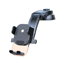 Load image into Gallery viewer, Car Suction Cup Dashboard Automatic Lock Mobile Phone Holder, Glossy Telescopic Base, Glossy Waterfall Base, Brushed Telescopic Base, Brushed Waterfall Base, Black Air Outlet, Orange Air Outlet, Black Telescopic, Orange Telescopic, Black Waterfall     ...