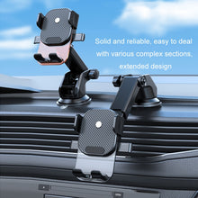 Load image into Gallery viewer, Car Suction Cup Dashboard Automatic Lock Mobile Phone Holder, Glossy Telescopic Base, Glossy Waterfall Base, Brushed Telescopic Base, Brushed Waterfall Base, Black Air Outlet, Orange Air Outlet, Black Telescopic, Orange Telescopic, Black Waterfall     ...