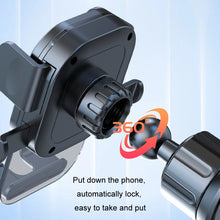 Load image into Gallery viewer, Car Suction Cup Dashboard Automatic Lock Mobile Phone Holder, Glossy Telescopic Base, Glossy Waterfall Base, Brushed Telescopic Base, Brushed Waterfall Base, Black Air Outlet, Orange Air Outlet, Black Telescopic, Orange Telescopic, Black Waterfall     ...