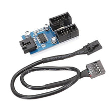 Load image into Gallery viewer, Motherboard 9Pin USB2.0 1 In 2 Extension Cable With Chip Support Multiple Interface For Shared Use, 1 In 2