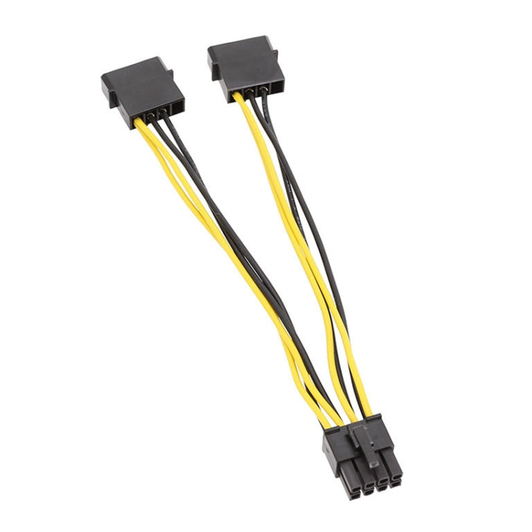 IDE Power Dual Large 4Pin To EPS 8Pin CPU Supply Cable, 15cm, 20cm