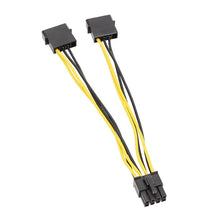 Load image into Gallery viewer, IDE Power Dual Large 4Pin To EPS 8Pin CPU Supply Cable, 15cm, 20cm