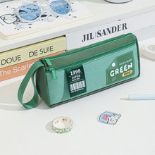 Load image into Gallery viewer, Retro Triangle Design Double-layer Handheld Pencil Case Student Stationery Bag