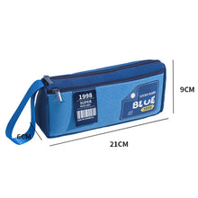 Load image into Gallery viewer, Retro Triangle Design Double-layer Handheld Pencil Case Student Stationery Bag