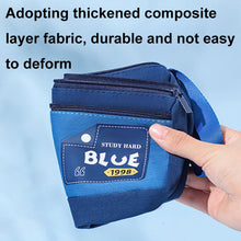 Load image into Gallery viewer, Retro Triangle Design Double-layer Handheld Pencil Case Student Stationery Bag
