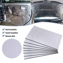Load image into Gallery viewer, Car Thick Aluminum Foil Hood Heat And Sound Insulation Pad, 250x180x5mm, 250x180x10mm, 400x250x5mm, 400x250x10mm