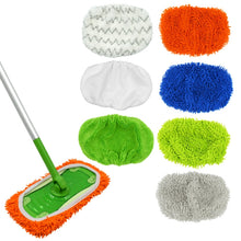 Load image into Gallery viewer, For Swiffer Sweeper and Other 10-inch Flat Mop Replacement Pads, 2pcs Terry Cloth, Coral Fleece Gray, Coral Fleece Green, Stripe Gray, Chenille Green, Chenille Orange, Chenille Gray
