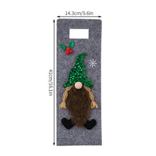 Load image into Gallery viewer, Christmas Cartoon Wine Bottle Cover Holiday Party Decoration Gift Bag, Red, Green, Pink, Black