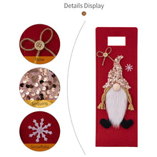 Load image into Gallery viewer, Christmas Cartoon Wine Bottle Cover Holiday Party Decoration Gift Bag, Red, Green, Pink, Black