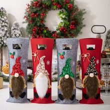 Load image into Gallery viewer, Christmas Cartoon Wine Bottle Cover Holiday Party Decoration Gift Bag, Red, Green, Pink, Black