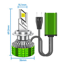 Load image into Gallery viewer, Pair 100W LED Double Copper Tube Aluminum Alloy Waterproof Car Headlight, 9005, 9006, 9012, H1, H4, H7, H11