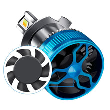 Load image into Gallery viewer, 50W Three-color LED Double Copper Tube Aluminum Alloy Headlight, 9005, 9006, 9012, H1, H4, H7, H11