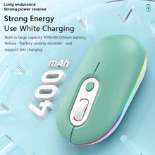 Load image into Gallery viewer, Rechargeable Illuminated Silent Wireless Mouse, 2.4G Pink, 2.4G Blue, 2.4G Green, 2.4G+Bluetooth Pink, 2.4G+Bluetooth Blue, 2.4G+Bluetooth Green