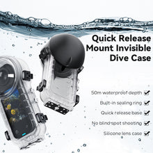 Load image into Gallery viewer, For Insta360 X4 aMagisn 50m Depth Waterproof Protective Case Quick Release Invisible Diving Cover, Waterproof Case