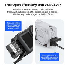 Load image into Gallery viewer, For DJI Osmo Action 5 Pro aMagisn Silicone Protective Case with Lanyard and Lens Cap