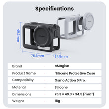 Load image into Gallery viewer, For DJI Osmo Action 5 Pro aMagisn Silicone Protective Case with Lanyard and Lens Cap