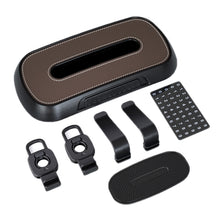 Load image into Gallery viewer, Car Sun Visor Hanging Sunroof Seat Back Tissue Box, Leather Black, Leather Beige, Leather Brown, Leather Red, Suede Dark Gray, Suede Beige, Suede Brown, Suede Red