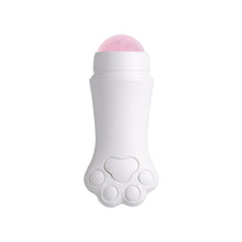 Load image into Gallery viewer, Natural Rose Quartz Face Oil Absorbing Roller Volcanic Stone Facial Skin Repair Cleansing Massager