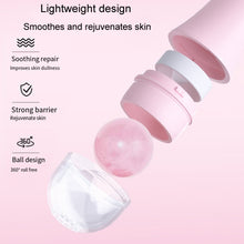 Load image into Gallery viewer, Natural Rose Quartz Face Oil Absorbing Roller Volcanic Stone Facial Skin Repair Cleansing Massager