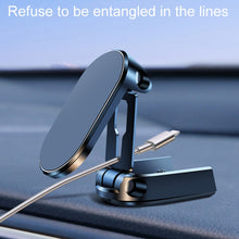 Load image into Gallery viewer, D11 Magnetic Folding Car Phone Holder Rotatable Dashboard Stick-On Navigation Stand, Black Gloosy, Silver Gloosy