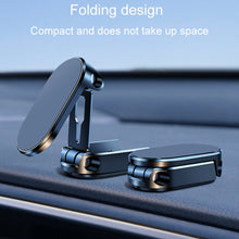Load image into Gallery viewer, D11 Magnetic Folding Car Phone Holder Rotatable Dashboard Stick-On Navigation Stand, Black Gloosy, Silver Gloosy