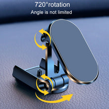 Load image into Gallery viewer, D11 Magnetic Folding Car Phone Holder Rotatable Dashboard Stick-On Navigation Stand, Black Gloosy, Silver Gloosy