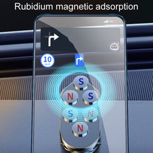 Load image into Gallery viewer, D11 Magnetic Folding Car Phone Holder Rotatable Dashboard Stick-On Navigation Stand, Black Gloosy, Silver Gloosy