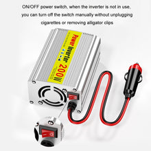 Load image into Gallery viewer, 200W Modified Sine Wave Inverter Car Mobile Phone 2.1A Universal Power Supply, 12 To 220V, 12 To 110V