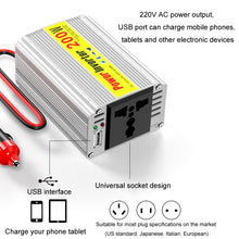 Load image into Gallery viewer, 200W Modified Sine Wave Inverter Car Mobile Phone 2.1A Universal Power Supply, 12 To 220V, 12 To 110V