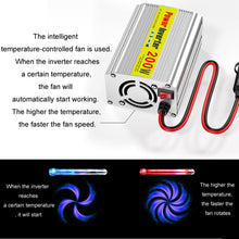 Load image into Gallery viewer, 200W Modified Sine Wave Inverter Car Mobile Phone 2.1A Universal Power Supply, 12 To 220V, 12 To 110V