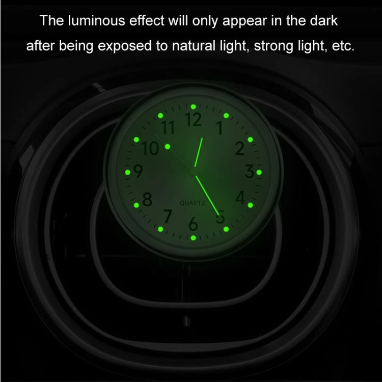 Car Digital Electronic Quartz Luminous Clock, Ruby Red, Ruby Blue, Gold, White, Silver, Black, Ruby Red+Air Outlet Clip, Ruby Blue+Air Outlet Clip, Gold+Air Outlet Clip, White+Air Outlet Clip, Silver+Air Outlet Clip, Black+Air Outlet Clip