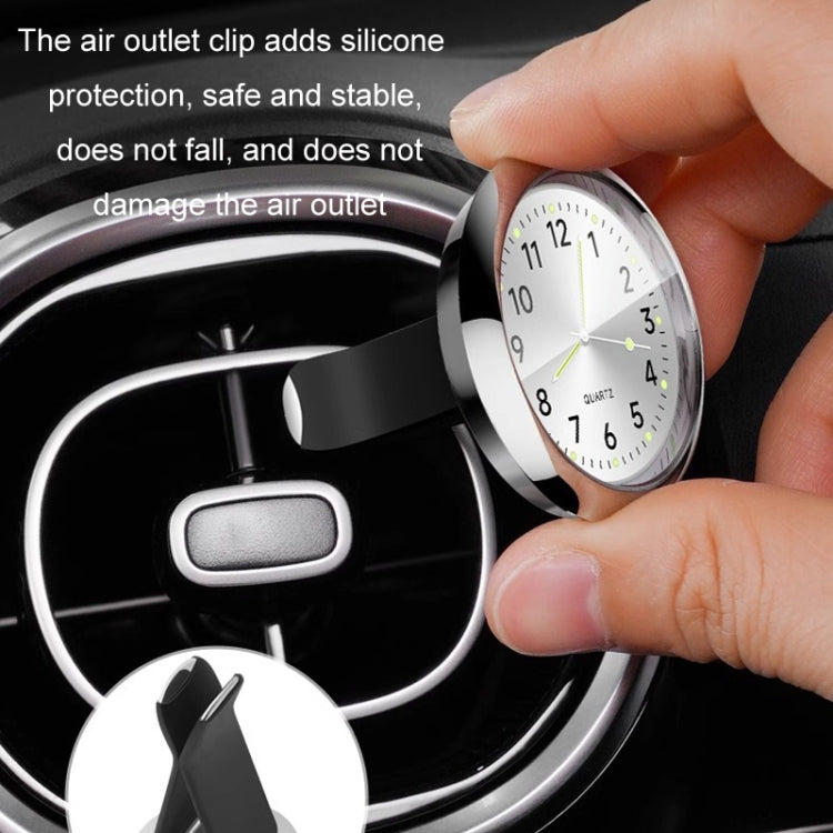 Car Digital Electronic Quartz Luminous Clock, Ruby Red, Ruby Blue, Gold, White, Silver, Black, Ruby Red+Air Outlet Clip, Ruby Blue+Air Outlet Clip, Gold+Air Outlet Clip, White+Air Outlet Clip, Silver+Air Outlet Clip, Black+Air Outlet Clip