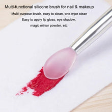 Load image into Gallery viewer, Nail Art Silicone Applicator Sticks Multi-Purpose Dabbing Powder Glitter Eyeshadow Brush Applying Manicure Tool, 2pcs