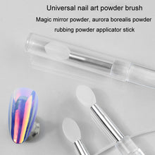 Load image into Gallery viewer, Nail Art Silicone Applicator Sticks Multi-Purpose Dabbing Powder Glitter Eyeshadow Brush Applying Manicure Tool, 2pcs