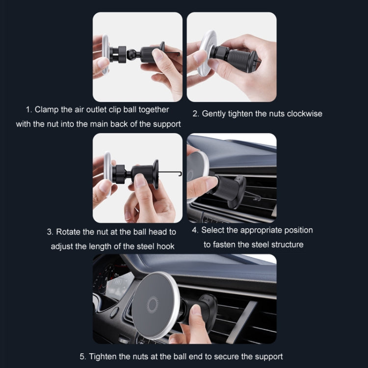 Car Wireless Magnetic Atmosphere Light Mobile Phone Holder