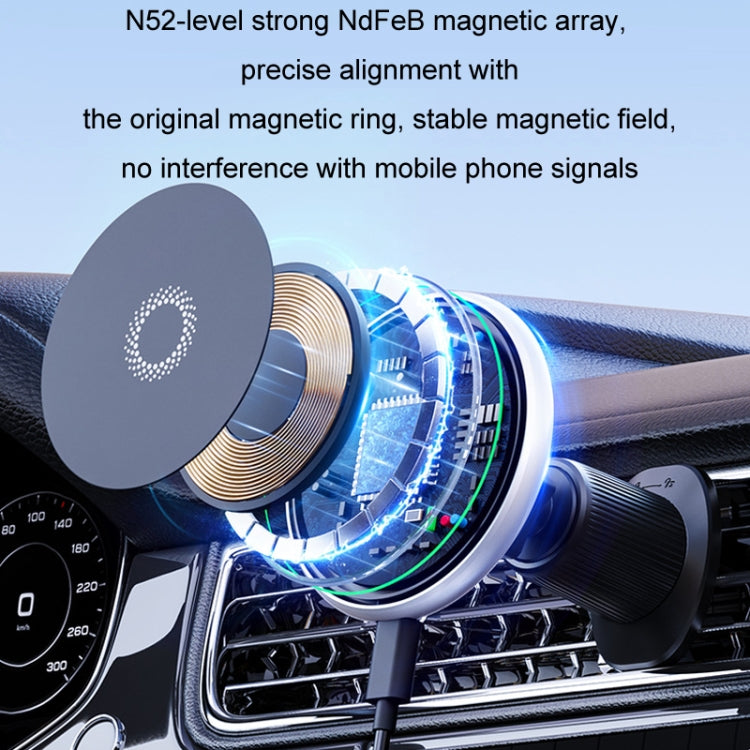 Car Wireless Magnetic Atmosphere Light Mobile Phone Holder