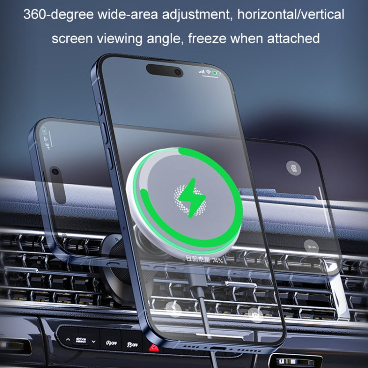Car Wireless Magnetic Atmosphere Light Mobile Phone Holder