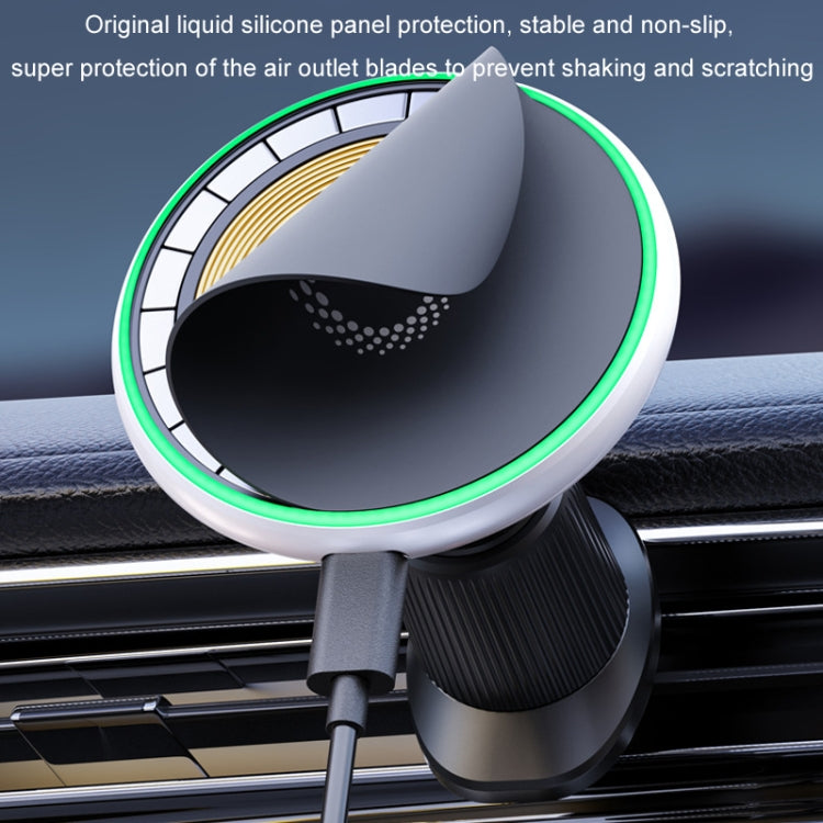 Car Wireless Magnetic Atmosphere Light Mobile Phone Holder