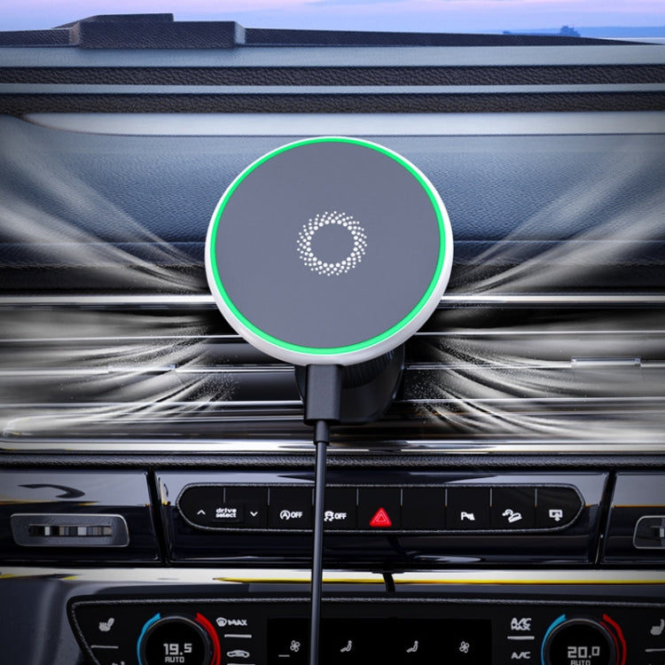 Car Wireless Magnetic Atmosphere Light Mobile Phone Holder