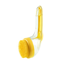 Load image into Gallery viewer, Long Handle Pet Bathing Brush Silicone Dogs Cats Cleaning Massage Brush Grooming Comb, Fine Teeth Yellow, Fine Teeth Blue, Fine Teeth Green, Coarse Teeth Yellow, Coarse Teeth Blue, Coarse Teeth Green