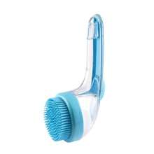 Load image into Gallery viewer, Long Handle Pet Bathing Brush Silicone Dogs Cats Cleaning Massage Brush Grooming Comb, Fine Teeth Yellow, Fine Teeth Blue, Fine Teeth Green, Coarse Teeth Yellow, Coarse Teeth Blue, Coarse Teeth Green