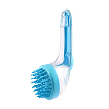Load image into Gallery viewer, Long Handle Pet Bathing Brush Silicone Dogs Cats Cleaning Massage Brush Grooming Comb, Fine Teeth Yellow, Fine Teeth Blue, Fine Teeth Green, Coarse Teeth Yellow, Coarse Teeth Blue, Coarse Teeth Green
