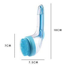 Load image into Gallery viewer, Long Handle Pet Bathing Brush Silicone Dogs Cats Cleaning Massage Brush Grooming Comb, Fine Teeth Yellow, Fine Teeth Blue, Fine Teeth Green, Coarse Teeth Yellow, Coarse Teeth Blue, Coarse Teeth Green